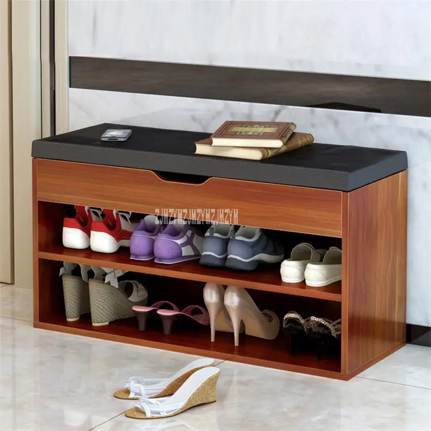 ZCXJ деревянный стеллаж для обуви для гостиной, стул для хранения обуви, простая сменная скамья для обуви, современный органайзер для обуви с выдвижным ящиком, шкаф для обуви - Цвет: B