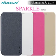 Nilkin pour Samsung J7 2017 Cas NILLKIN Étincelle Super mince flip Téléphone en cuir de Couverture Arrière pour Samsung Galaxy J7 Pro J730F 5.5”