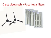 16pcs/lot side BrushX10pcs (5 pair)+hepa Filter X6 pcs for chuwi ilife V5 (CW310) V5 PRO V3 V3+ vacuum cleaner replacement