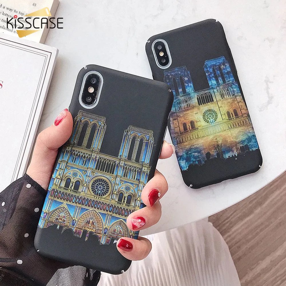 KISSCASE Notre Dame светящийся чехол для Xiaomi 4X9 SE 9 8 Lite жесткий телефона из ПК Redmi 7 6A 5 Plus
