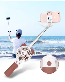 

Lightweight Cute Shape Portable USB Fan Mini Fan Cooling Cooler Selfie Stick in your travel Note which style you want