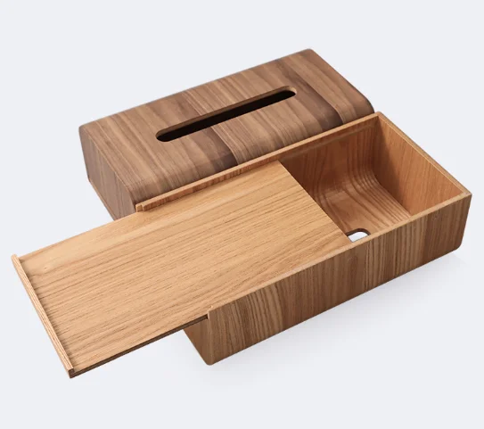 Tray Multi-purpose Wood Tissue Box Storage Box Home Garden Storage Organization