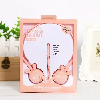 

Headphones Cute Cartoon Rabbit Candy Colour Stereo Wire Headset 3.5mm with Mic Headphone for Xiaomi Android MP3 Kids girls Gifts