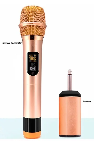 

Frequency selectable UHF microphone Universal Multipurpose Wireless Microphone / Metal Wireless Receiver for outdoor speakers