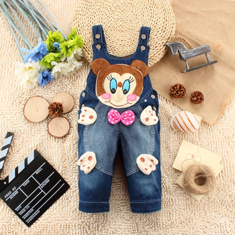 [Bosudhsou] sc 15 Baby Girls Boys Denim Overalls Fashion Kids Children