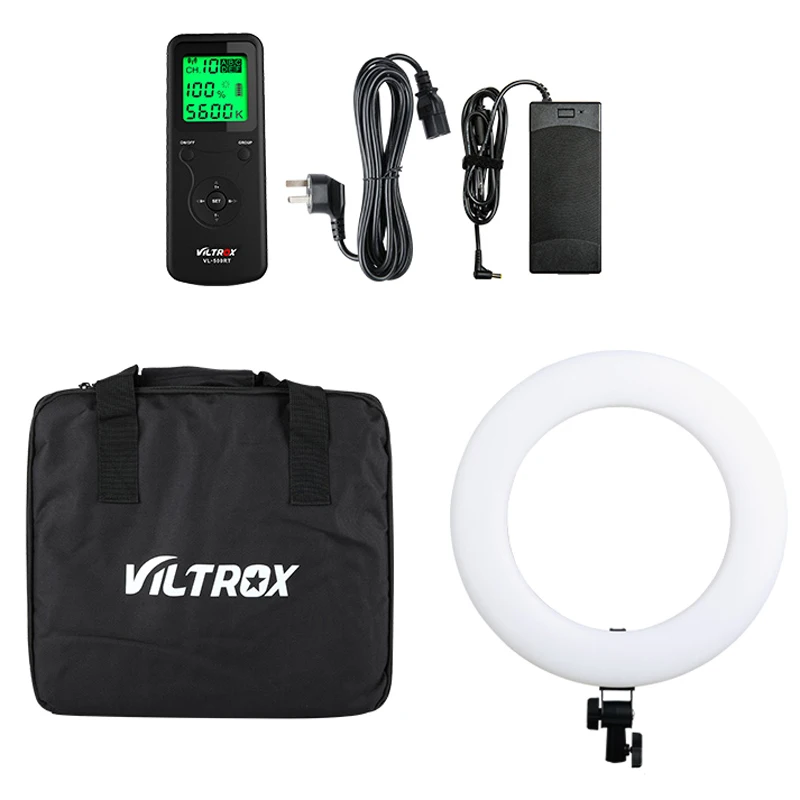 Viltrox VL-600T 45W 3300-5600k кольцевой светодиодный светильник для видео+ зажим для телефона двухцветный CR95+ беспроводной пульт дистанционного управления фото Live селфи заполняющий светильник ing