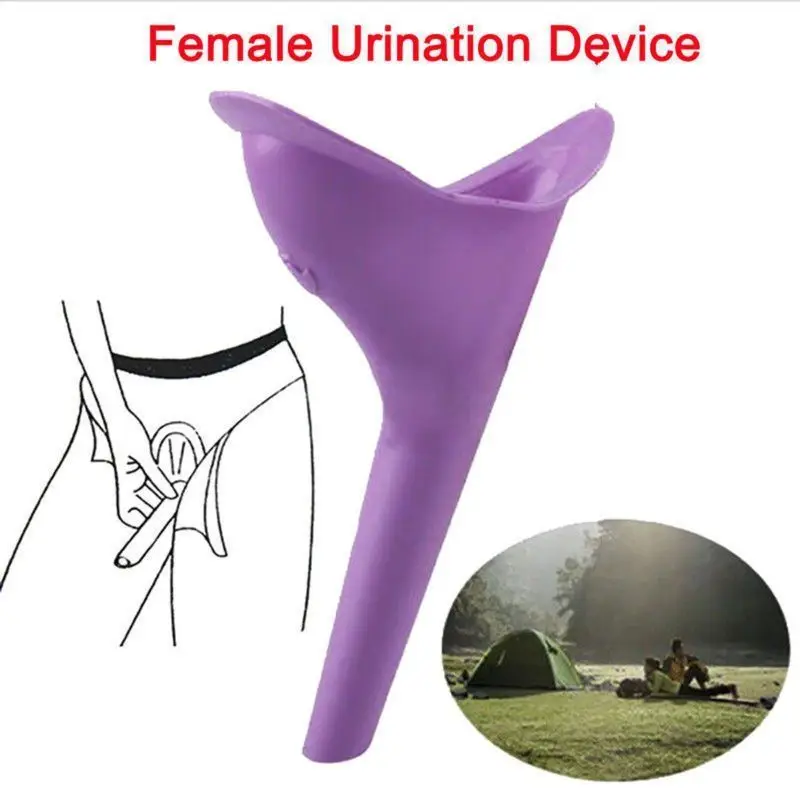 Portable Women Camping Urine Device Funnel Urinal Female Travel Urination Toilet Women Stand Up& Pee Soft 3 colors