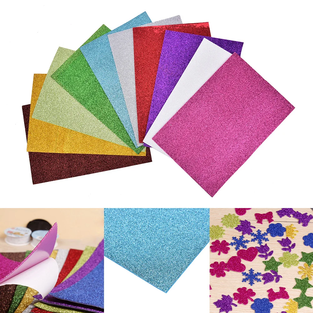 10 шт флэш плотная губчатая бумага с резиновым порошком EVA пены бумаги DIY бумаги Ремесло Скрапбукинг бумага Оригами цветной декор