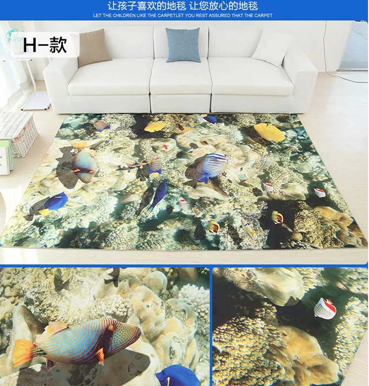 Разноцветный 6 мм ультра-тонкий 3D ковер журнальный столик для гостиной ковер может быть настроен диван Коврики Спальня прямоугольный ковер Medit