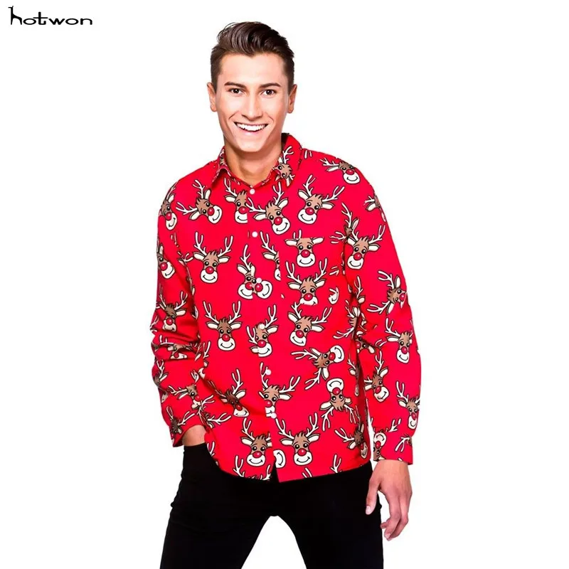 christmas mens dress shirt