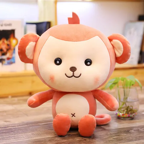 1 шт 40/50 см Милая обезьяна животное плюшевый кукольный ребенок Kawaii Плюшевые игрушки Мягкие хлопковые игрушки «обезьяна» детский подарок на день рождения для мальчика - Цвет: Orange