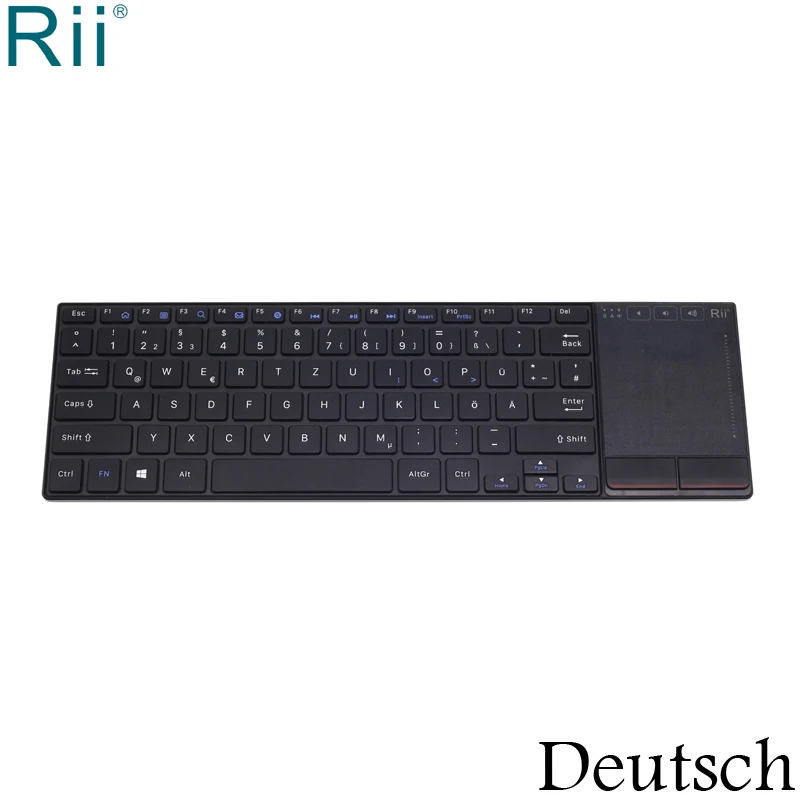 Rii K22 Deutsch German Keyboard Wireless 2.4GHz Multimedia