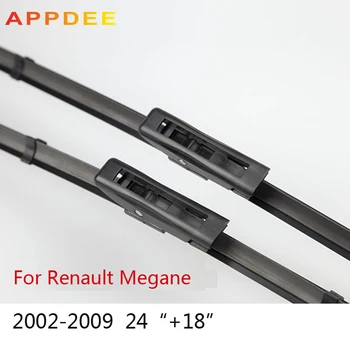 

appdee Wiper Blades for Renault Megane Mk2 24"&18" Fit Bayonet / Hook Arms 2002 2003 2004 2005 2006 2007 2008 2009