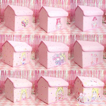 

Cartoon Cute My Melody Cardcaptor Sakura Sailor Moon Girls Cosmetic Box Bags Make Up Bags Toy Folding Storage Box Bag Organizer