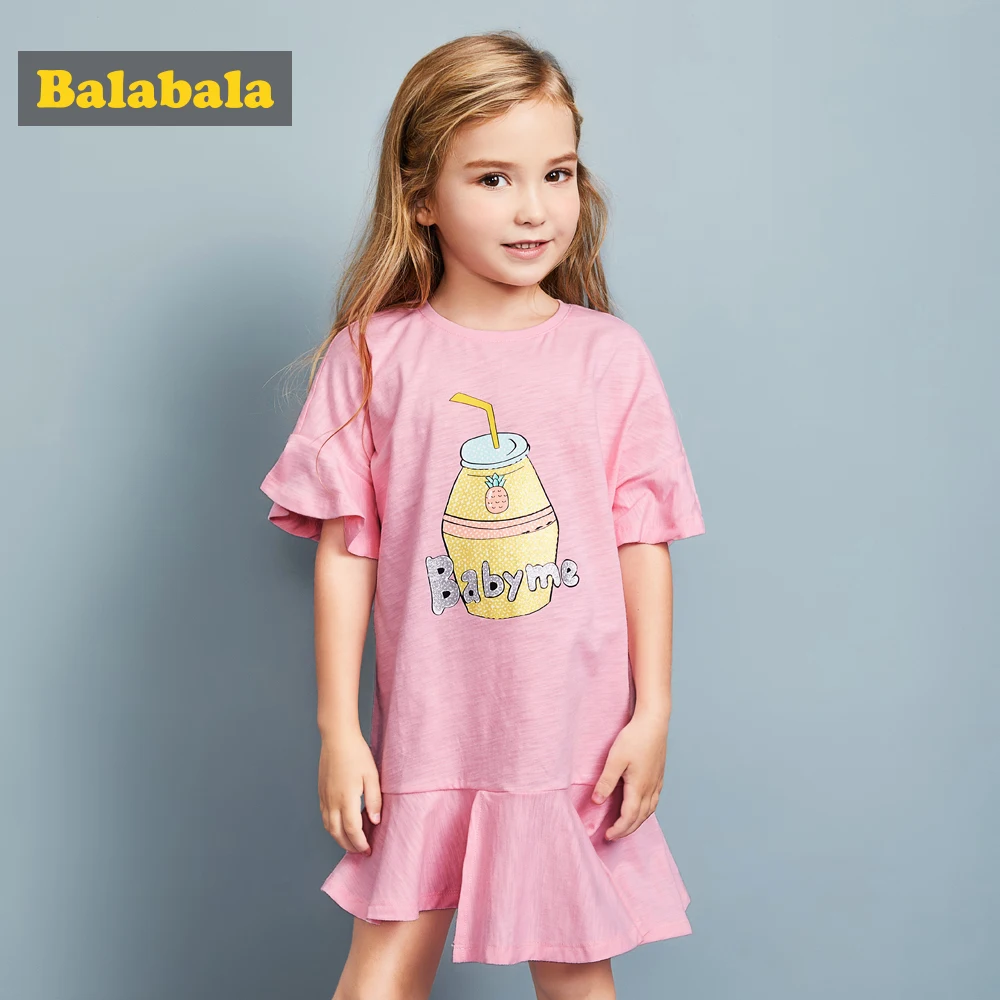 

Balabala girls princess dress flare Sleeve dresses for girl children clothing costume girls party dress summer clothes
