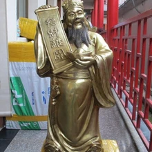 Bi002191 2" Лаки Медь Бронза принести в богатстве и сокровище Бог богатства Статуя Будды