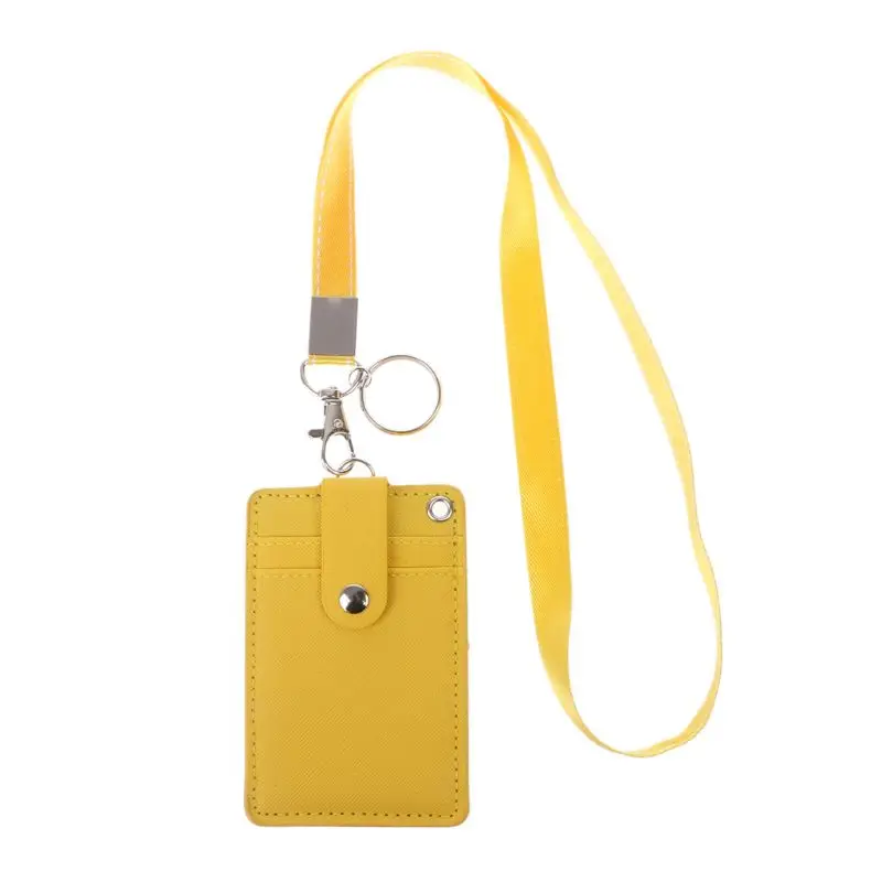 SimpleLif Office Work School ID Card Badge Holder Coin Wallet Purse with Keyring Rope Layards Neck Strap