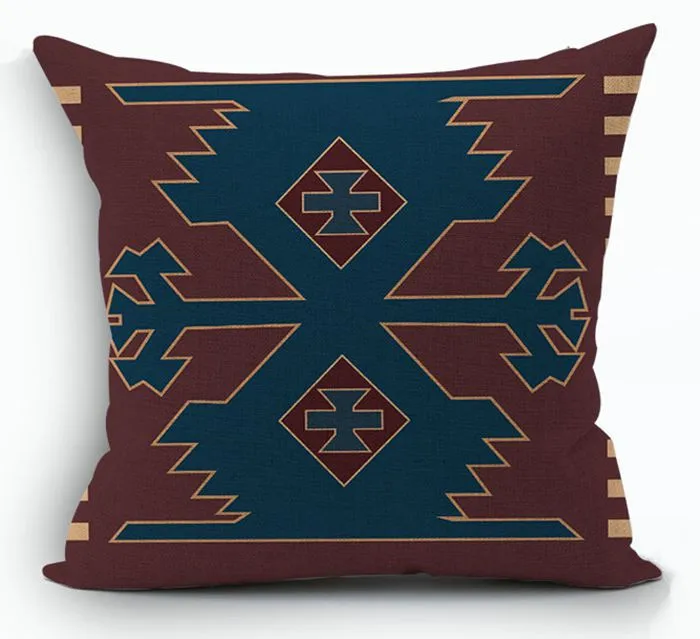 Kilim Cushions Home Decor Ethnic Decorative Pillows Case Boho Moroccan Linen Pillow Cover For Sofa 45x45cm