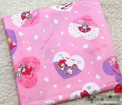 

100*230cm lovely Cartoon My Melody Polyester Fabric For Sewing Fat Quarter Quilting Patchwork Kids Bedding Patchwork