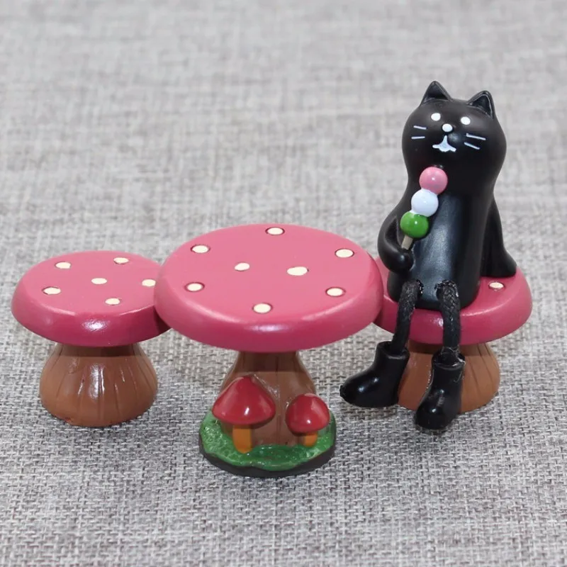 

Christmas Mushroom Table Chair Miniature Dollhouse Garden Home Bonsai Decoration Mini Toy Craft Ornaments Micro Decor DIY