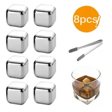 Novo uísque pedras cubos de gelo conjunto reutilizável produto comestível aço inoxidável vinho refrigerar cubo de refrigeração rock party bar ferramenta