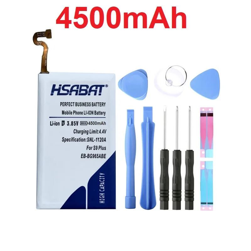 

HSABAT 4500mAh EB-BG965ABE Battery for Samsung Galaxy S9 Plus G9650 G965 G965F G965A G965T G965S G965R4 G965V Batteries