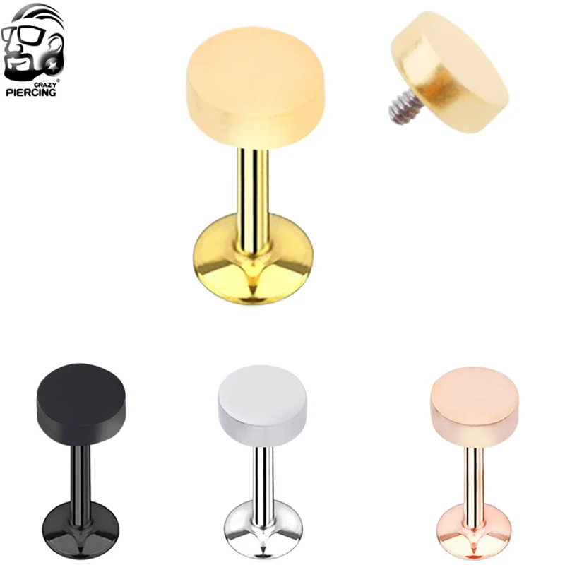 

New Product Ear Piercing Lip Body Labret Cartilage Helix Tragus Round Barbell Bar Earrings Surgical Steel Ear Studs Piercing