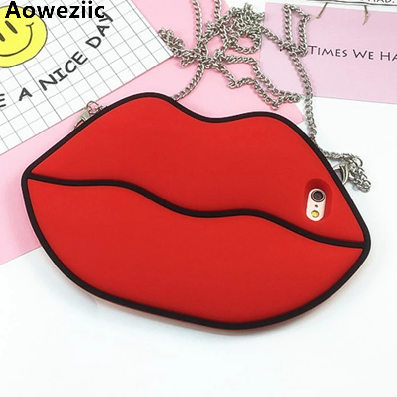 

Big red lips for iphone7 6s lips phone case 7plus creativity anti-drop tide silicone sets of women