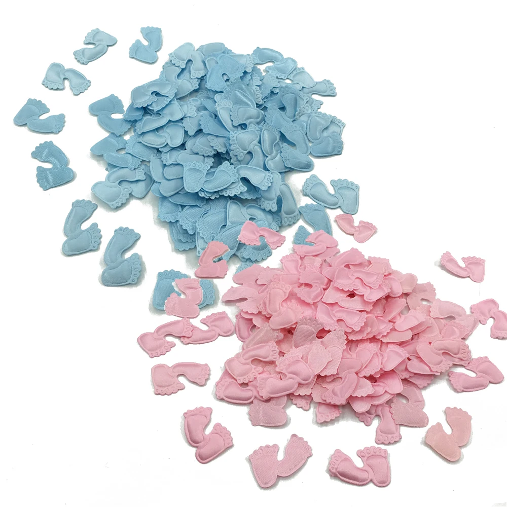 

100pcs/lot Feet Confetti for Home Kid Birthday Party Table Decoration Pink/Blue Footprint for Confetti Baby Shower Gender Reveal
