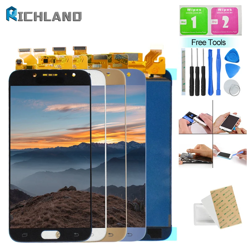 

Tested Well J7 2017 LCD J730F J730M J730H Display Digitizer For Samsung Galaxy J730 J730F J730M J730H J730DS Touch Screen+Tools