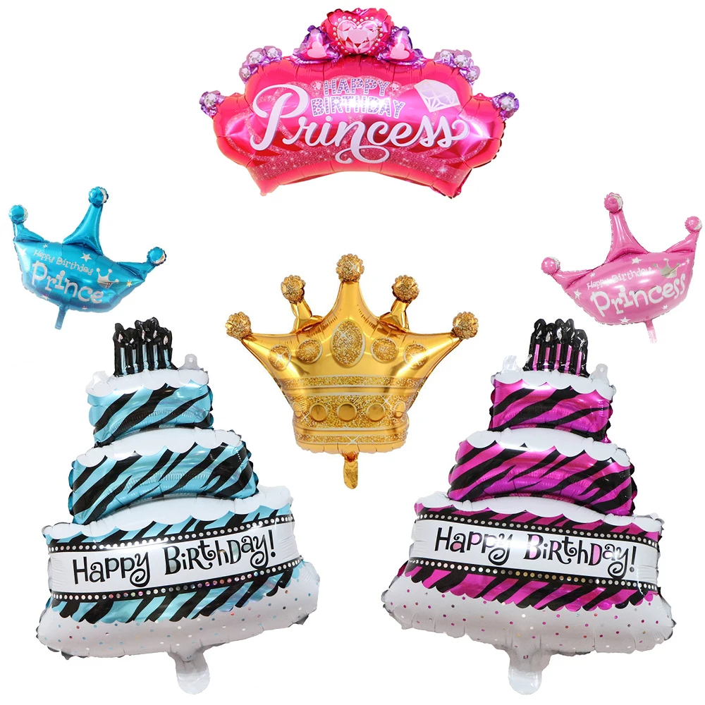 Happy Birthday Party Supplies Decoration Foil Balloons Ice Cream Jumbo Birthday Cake Crown Roblox Gamepad Baby Shower Gift Jl051 Ballons Accessories Aliexpress - roblox holiday crown