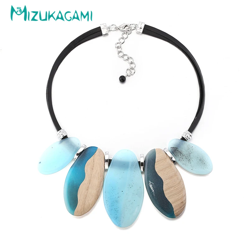 

Collares Maxi Necklace Collier Exaggeration Ellipse Fashion Acrylic Multicolor Necklace Material For Elegant Design Jewelry