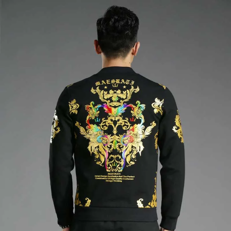 Spring Autumn Floral Printed Baseball Jacket 2PCS Sets with Joggers Pants Tracksuit Men Casual Slim Sweatshirt Trousers Suits Spring Autumn Floral Printed Baseball Jacket 2PCS Sets with Joggers Pants Tracksuit Men Casual Slim Sweatshirt Trousers Suits