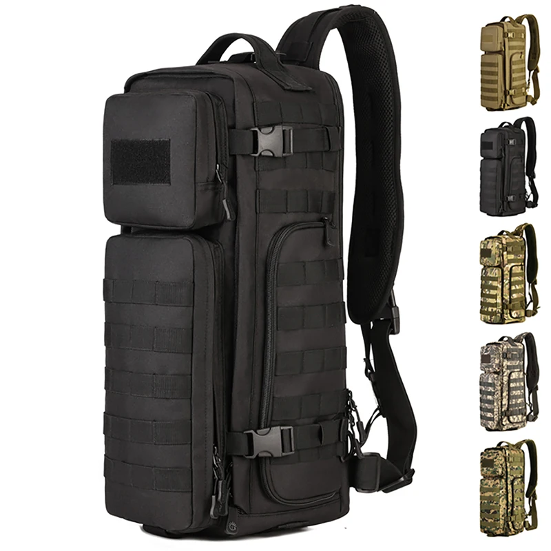 Mannen Duurzaam Nylon Sling Back Dag Pack Reizen Waterdichte Militaire 