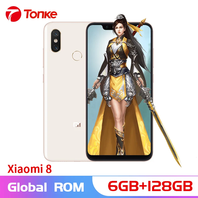 Оригинальная глобальная прошивка Xiao mi 8 6 GB ram 128 rom Snapdragon 845 Octa Core 21 &quot18 7: 9 полный