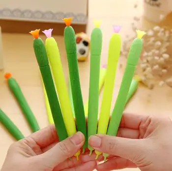 

48pcs/pack 0.38mm cucumbers shape black ink gel pen promotion gift office school prize unisex pen