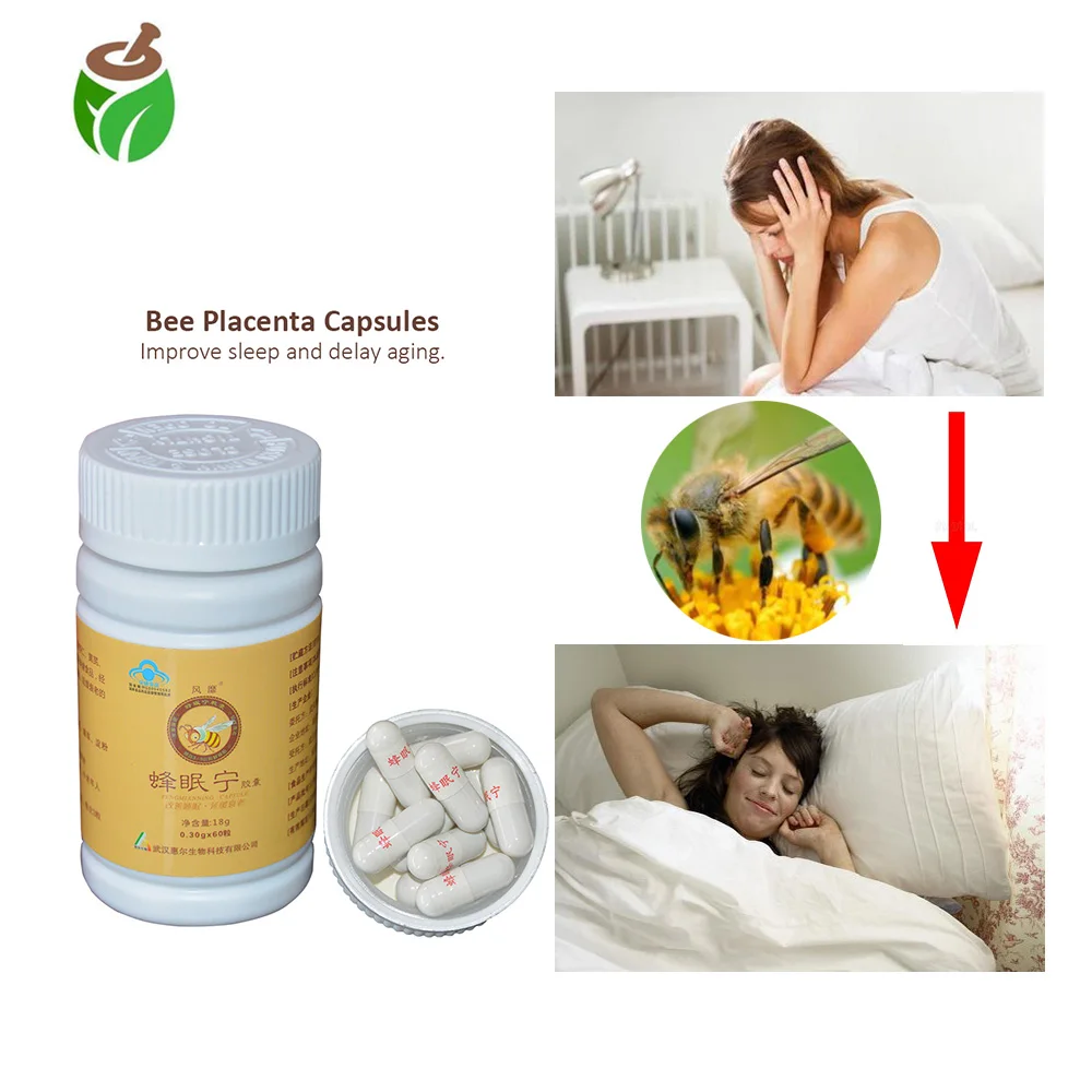 3 бутылки против бессонницы лечение бессонницы китайские травяные пчелиная плацента экстракт капсулы таблетки для улучшения сна против старения