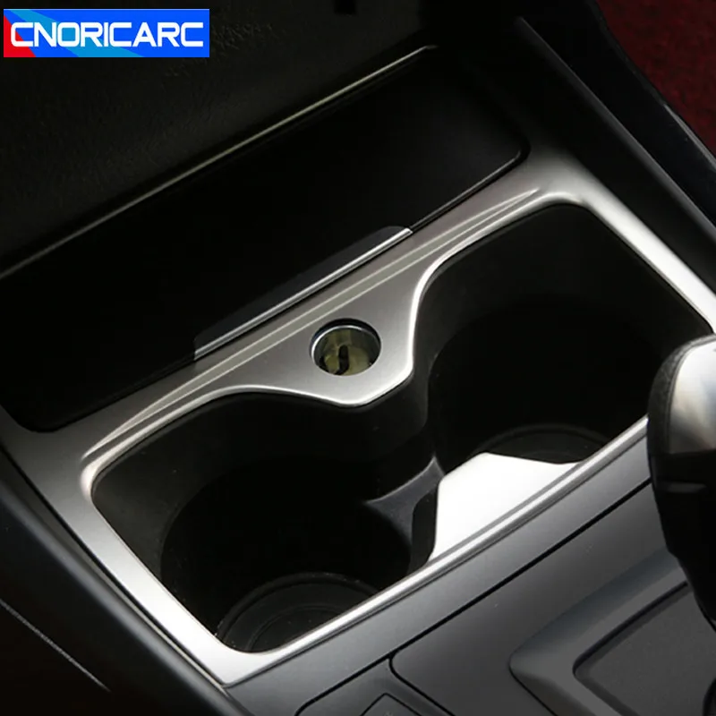 

Car Console Armrest Water Cup Holder Decoration Frame Cove Trim For BMW 1 series F20 2012-18 Interior Stainless Steel Sticker