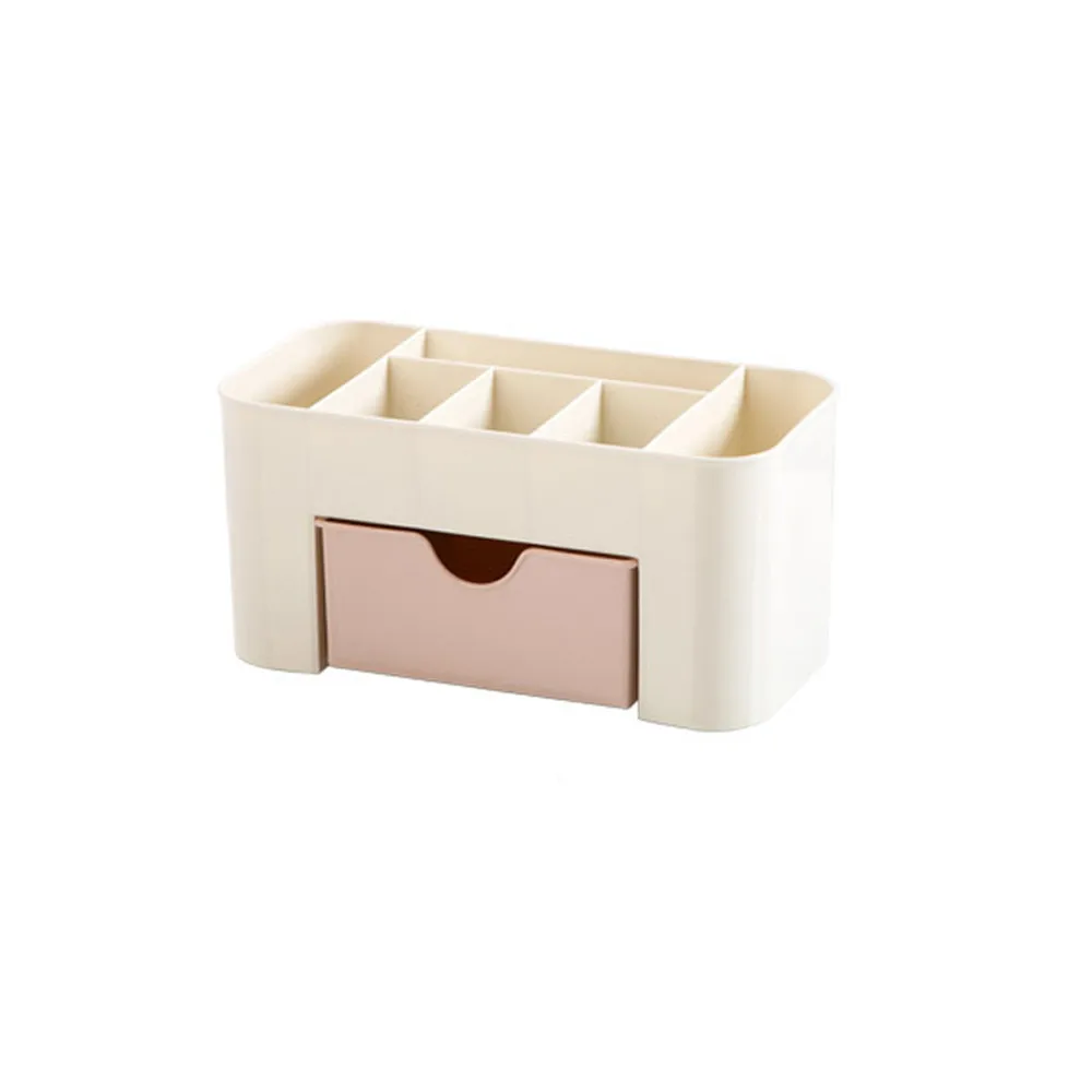 Многоцелевой ящик для хранения экономит место рабочего стола Cometics макияж ящик для хранения Тип Коробка L0328 - Цвет: Pink