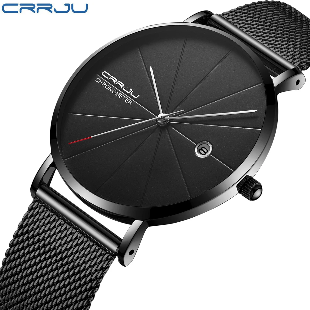 

7mm Slim Case Men Watches Luxury Brand Quartz Stainless Steel Strap Minimalist Ultrathin Wrist Watches Waterproof High Quality