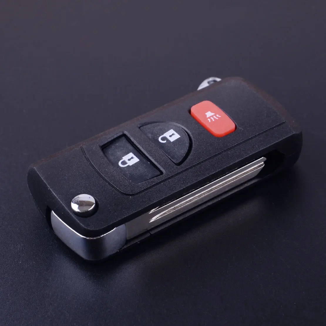 

CITALL 3 Buttons Car Modified Folding Flip Remote Key Shell Case Fob fit for Nissan Murano Quest Titan Armada Xterra Frontier