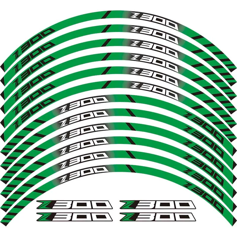 12 X толстый край внешний обод стикеры колеса в полоску наклейки подходят для всех kawasaki Z300