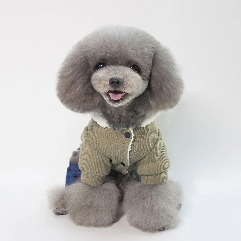 New Cotton Coat Pet Dog Clothes Winter French Bulldog Dog Clothes For Small Dogs Warm Outfit Pugs Clothing For Chihuahua Roupa