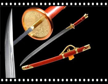 

High Quality Chinese Broadsword Qing Dao Sword Saber Sharp Damascus Steel Blade Full Tang