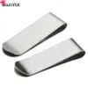 Metal Stainless Steel Money Clips Folder Stripe Print Silver Cash Clamp Holder Wallet Slim Card ID Money Clips Men Women ► Photo 1/6