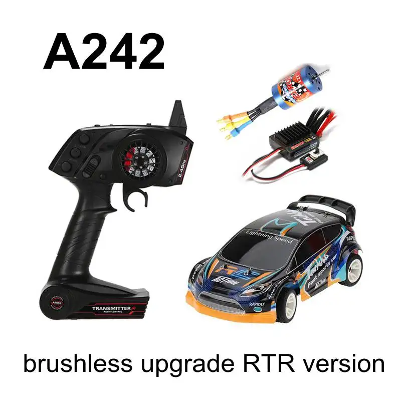 RC WLtoys A202 A212 A222 A232 A242 A252 1:24 автомобиля ударная установка RTR бесщеточная модернизация EZRUN 2030 мотор 18A ESC AX5S 2,4 г радио - Цвет: A242 brushless RTR