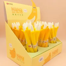 48 шт./лот фруктовый стиль банан гелевая ручка корейский креативный Канцтовары офисный Школьный Канцтовары авторучка