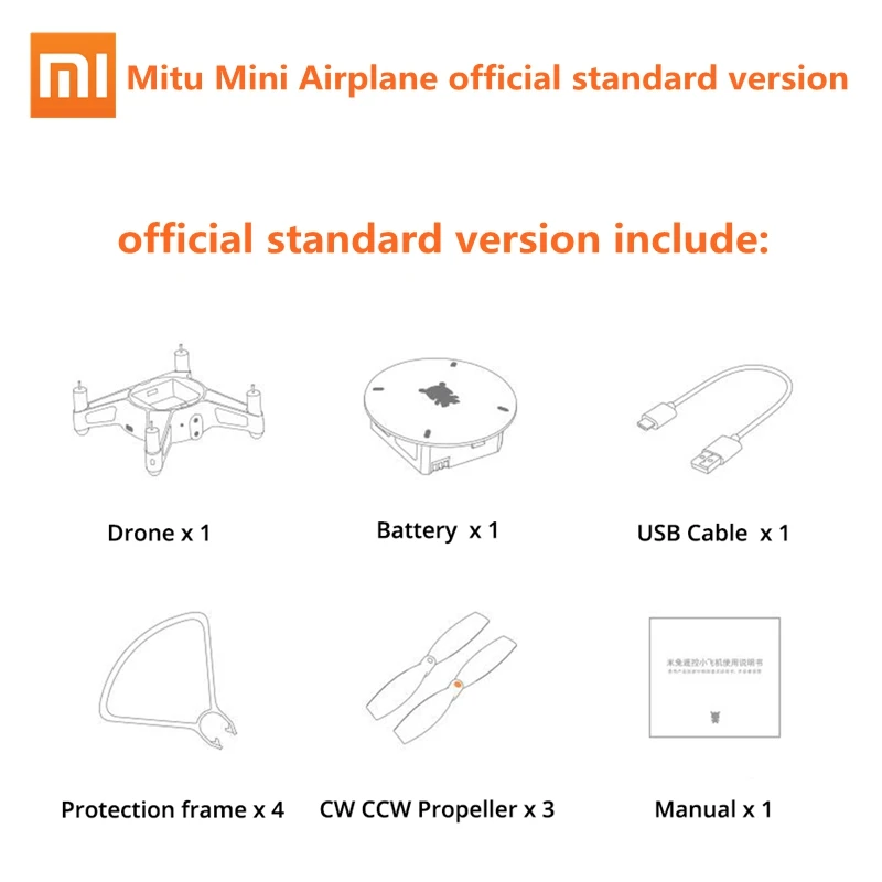 Оригинальный миниатюрный самолет Xiaomi Mitu умный летательный аппарат с