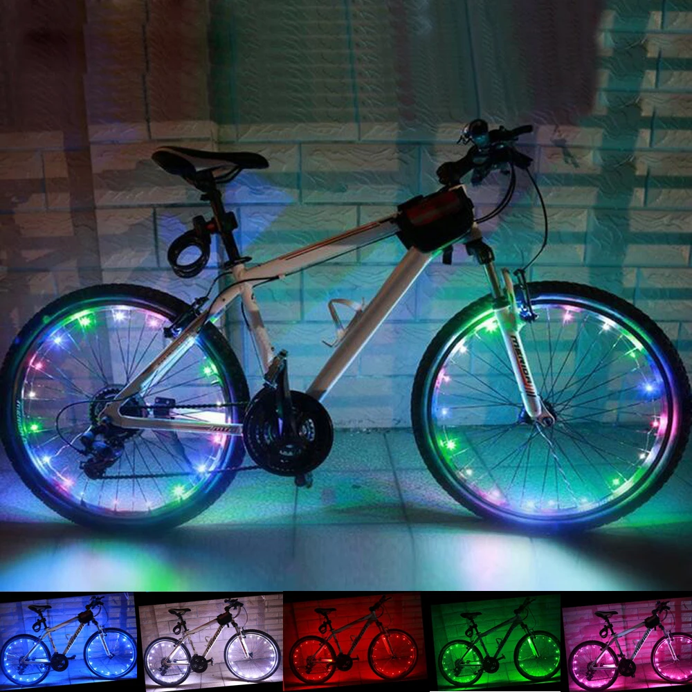 20 LED الملونة أضواء دراجة الجبلية الطريق الدراجة ضوء الدراجات عجلة بقضبان مصباح الدراجة اكسسوارات وسيس Led Bicicleta Bisiklet 20 LED الملونة أضواء دراجة الجبلية الطريق الدراجة ضوء الدراجات عجلة بقضبان مصباح الدراجة اكسسوارات وسيس Led Bicicleta Bisiklet