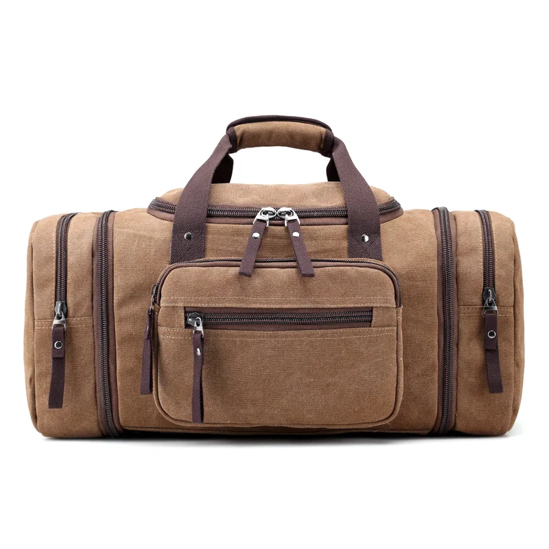 

Many outside bag big capacity canvas bag Simple pure color strong travel bag for men Brand of high quality luggage handbag